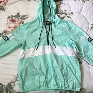 Mint green PINK windbreaker